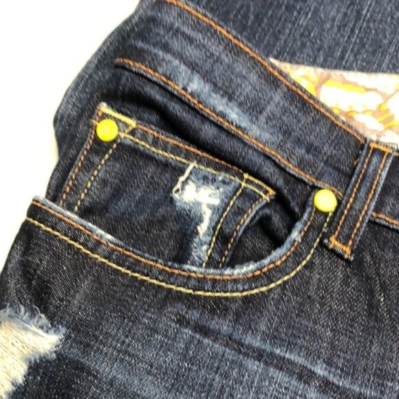 MADE IN USA 🇺🇸 RICH & SKINNY STRAIGHT LEG JEANS 27x31 ⭐️ - Picture 8 of 15